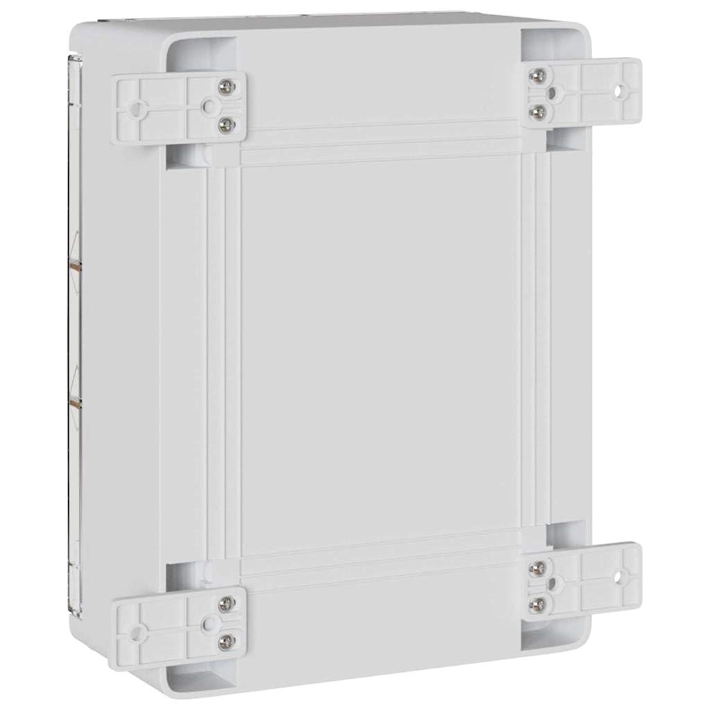 Steuerungsschrank Grau ABS Kunststoff 32 x 15 x 35 cm, Verteilerkasten für Elektrobedarf, Kabelkanal und Leitungsschutz, Montagefreundlich für Werkstatt, Keller, Garage, Wand und Decke