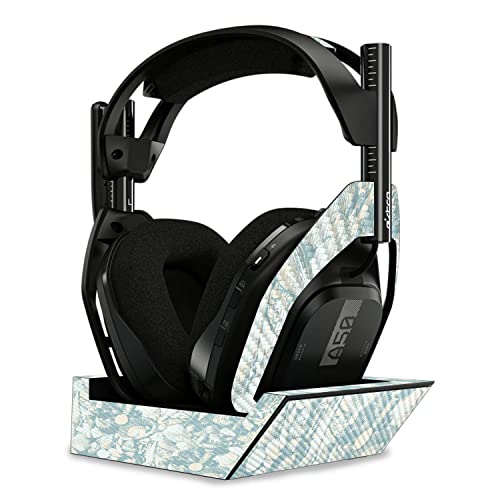 Image of MightySkins Carbon Fiber Skin Compatible With Astro A50 Wireless Headphones + Base Station (Gen 4) - Blue Seashells | Protective, Durable Textured Carbon Fiber Finish | Easy To Apply | Made in the USA