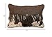 H HIEND ACCENTS Paseo Road Caldwell Western Lumbar Pillow, 16x21 inch, Cow Print and Brown Faux Leather Fringed Decorative Throw Pillow for Bed, Couch, Sofa