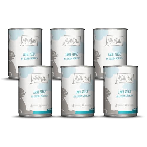 Produktbild von MjAMjAM Premium Nassfutter für Katzen - Zarte Ziege und Karotten - 6 x 400 g