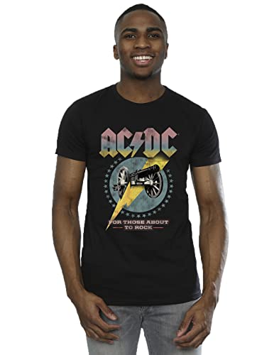 Official Licensed ACDC For Those About to Rock Mens T-Shirt - Classic Rock Band Tee Short Sleeve 100% Cotton UK - Available in Multiple UK Sizes - Machine Washable - Officially Licensed - Unisex