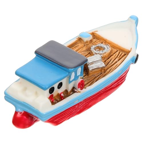 BESTonZON Bateau Miniature - Décoration Maison Style Bateau de Pêche et Voilier, pour Étagère, Maison de Poupée ou Décors de Plage