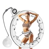 【2025年秋新登場】スマートフラフープ REBEAUQ フラフープ ダイエット 長さ65~110CM調節 大人・子供兼用 静音 フラフープ 組み立て式 落ちない エクササイズ フィットネス トレーニング 2年保証 日本語取扱説明書 (ホワイト)