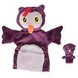 LMHHMIN Handpuppe Eltern-Kind-Interaktion Plüsch Cartoon Tier Eule Handpuppe Spielzeugpuppe