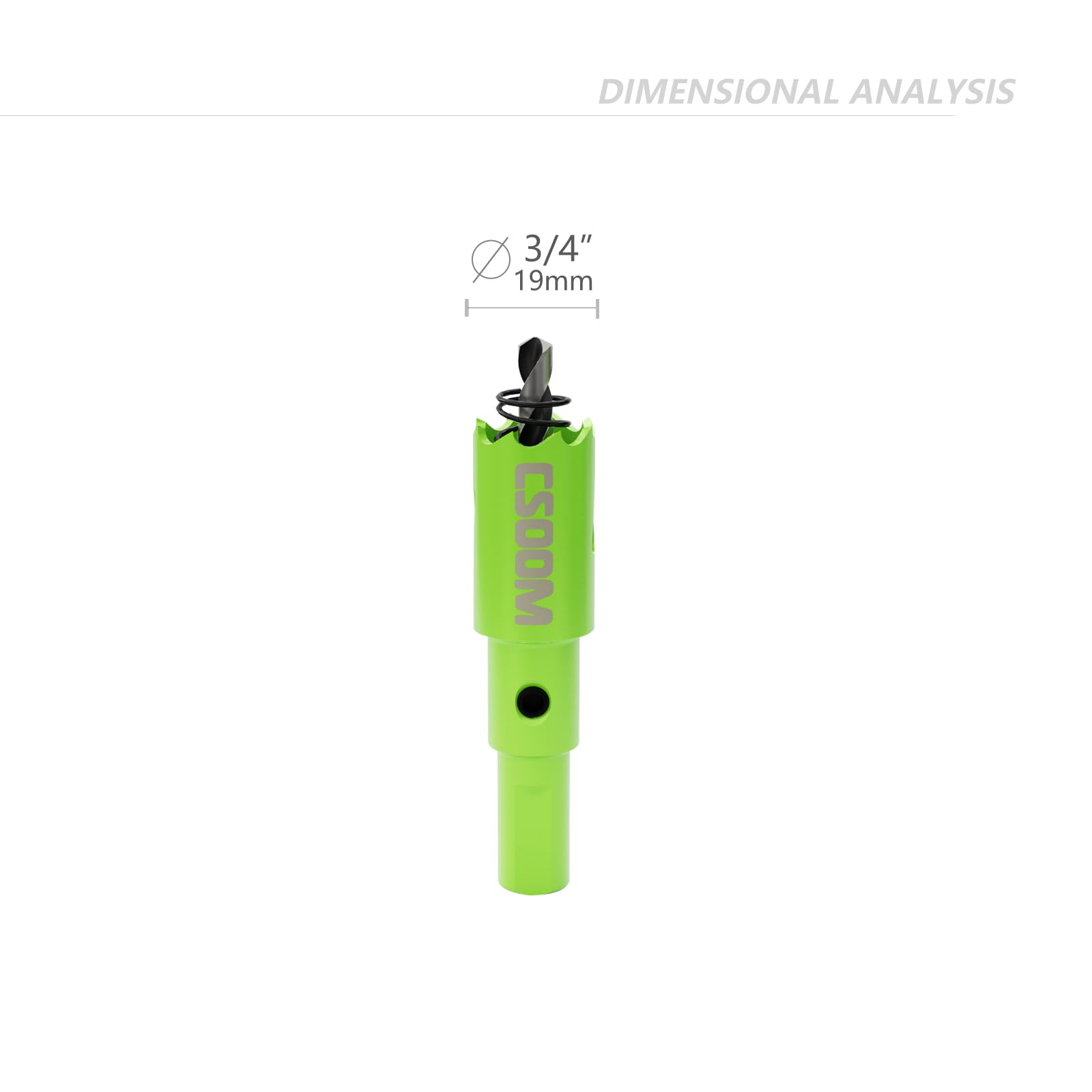 CSOOM Upgraded Bi-Metal Hole Saw Drill Bit, Hole Drilling Cutter, Ideal for Plastic, Wood, Plywood, Thin Steel Sheets, and Thin Aluminum Sheets?19mm|3/4