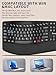 Wireless Keyboard and Mouse Combo,2.4G Full Size Wave Keys Ergonomic Keyboard with Wrist Rest for Natural Typing, 3 DPI Adjustable Ergonomic Silent Mouse for Computer/Laptop/Windows/Mac (Black)