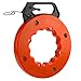 Electrical Fish Tape Reel - 50 Feet Reach - Impact Case for Electricians, Pull Communication Wire Cable Line From Drywall, Ceiling, Under Rug Conduit or Pipe- 1/2” W x 1/16” Thickl - By Katzco
