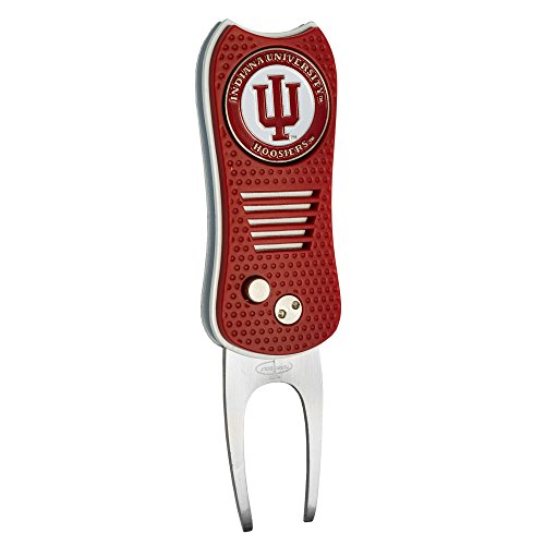 Team Golf NCAA Indiana Hoosiers Retractable Divot Tool with Double-Sided