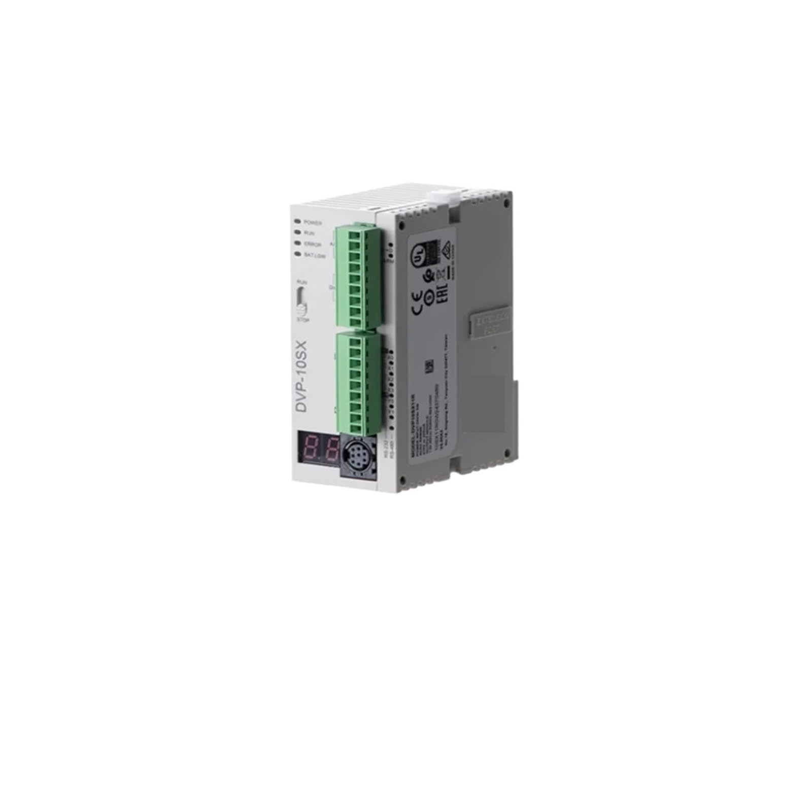 BFSYDLUJ 10 point host, 4DI/2DO (relay/250Vac/24Vdc/2A/0.3A), 2-channel 20K input, 2AI: - 20~20mA /-10~10V,2AO:- 20~20mA /-10(DVP10SX11R 2A)
