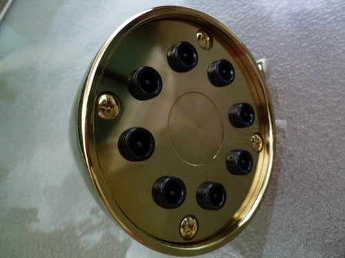 Giessdorf 8 Jet Brass Shower Head with Handmade Soap (2 Pack Bundle) - PVD Titanium Gold
