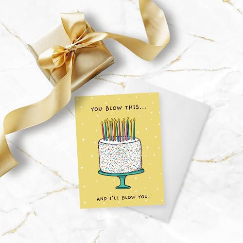 Funny Naughty Birthday Card / Dirty Card For 18Th 16Th 21St 30Th 40Th 50Th 60Th 65Th Bday / Sarcastic Card For Boyfriend Husband Mom Dad Girlfriend Wife / Happy Birthday Greeting Card (You Blow This ...) #TOP3