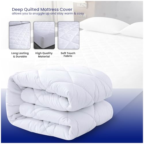 Protège-matelas respirant 40 cm drap housse matelassé lit simple - 3