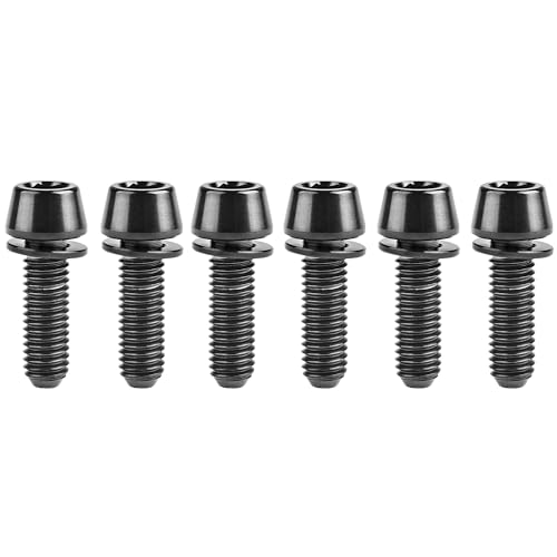 Dingtai 6�� ���b�V���[�e�[�p�[�w�b�h�{���gM5x 16 18 20mm�S�[���`�^���o�C�N�X�e�� (�u���b�N, M5x20mm)