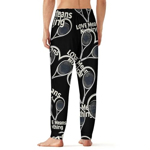 Tennis Lover Love Means Nothing Men's Pajama Bottoms Sleep Lounge Soft Comfy Pants Sleepwear3