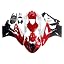 c- Red Black White