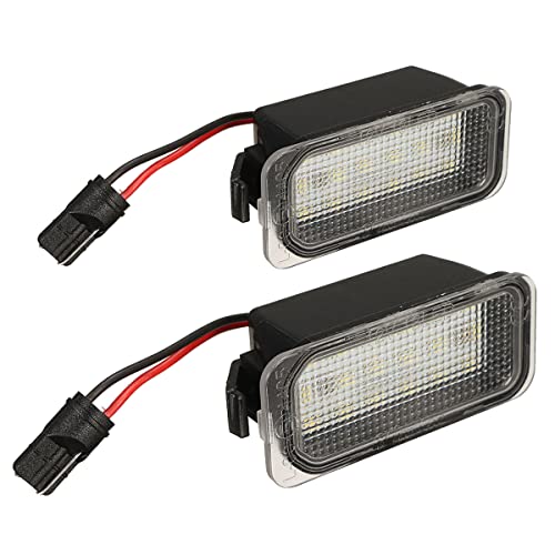 Pulchra License Number Plate Light LED Rear Number Plate Light Lamps For Ford Focus Fiesta Mondeo C-Max S-MAX Jaguar XJ XF 6000K Xenon White 2Pcs