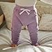 allshope Toddler Baby Girl Fall Pants Active Jogger Casual Athletic Trousers Solid Color Pocket Elastic Waist Harem Bottoms (Waffle Green Pink Purple, 18-24 Months)