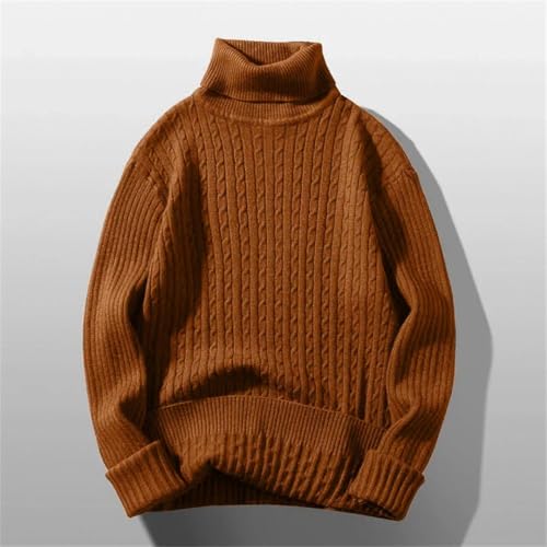 Men's Slim Fit Long Sleeve Turtleneck Knit Sweater Casual Pullover Autumn Winter Streetwear4