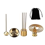 SKMIHJL Copper Incense Burner Incense Cone Holder Coil Incense Holder Incense Stick Holder, Nine-Hol