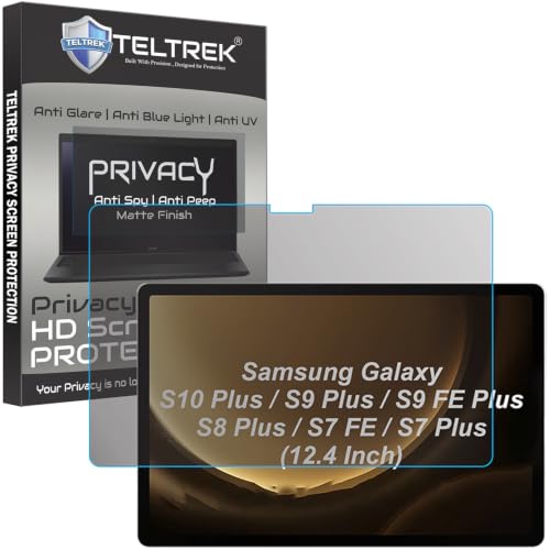 Image of Privacy Matte Anti Peep Screen Guard Compatible With Samsung Galaxy Tab S8 Plus / S7 Plus / S7 FE / S9+ / S9 FE+ / S10+ (12.4 inch Inch Tablet) Screenguard Not a Tempered Glass Screen Protector