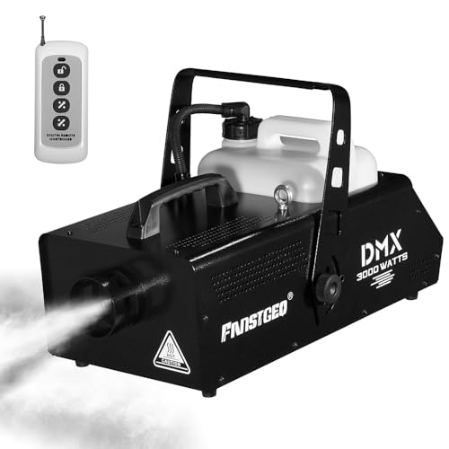 Máquina de neblina 3000 W com DMX e controle remoto sem fio, máquina profissional de fumaça de palco para shows de DJ e Halloween