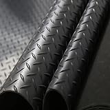Diamond Plate Rubber Flooring Rolls 16.5 x3.3 Ft x 3 mm Heavy Duty Garage Floor Runner Rubber Traile