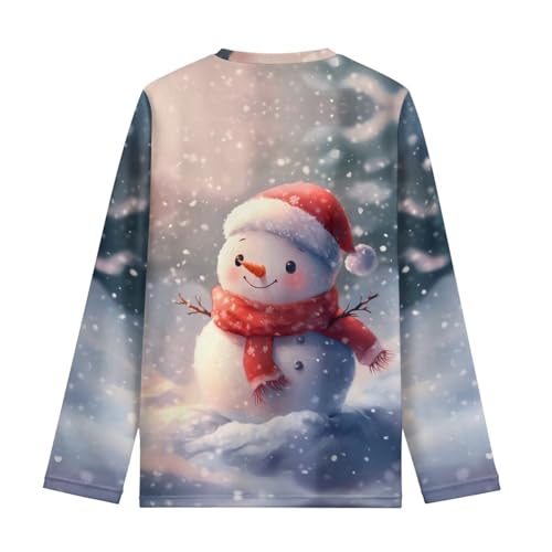 Image of Girls Long Sleeve Shirts Casual Crewneck Soft T-shirts for Girls 3-16 Years Old