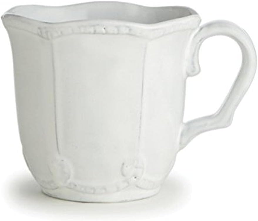 Arte Italica Bella Bianca Beaded Mug, White