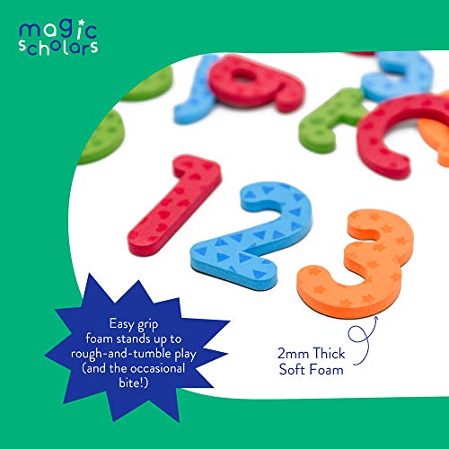 Magic Scholars Magnetbuchstaben – Magnetbuchstaben für Kinder – Magnetbuchstaben und Zahlen – Magnet ABC Set mit 130 Teilen - Buchstaben Magnete Kinder - Buchstaben Magnete zum Englisch Lernen