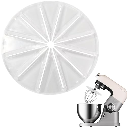 Protection Anti-éclaboussures pour Mixeur pour KitchenAid, Pare-éclaboussures pour Tête de Mélangeur, Protection 14 cm pour Robot Pâtissier, Racloir Essuie-fouet pour Fouet à 6 Fils, Accessoire de Mix