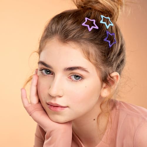 Joez Wonderful 30 presilhas de cabelo multicoloridas, grampos de cabelo de metal de 3 cm, presilhas