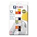 Staedtler FIMO Soft, Assortiment de 12 demi-pains de pâte FIMO aux couleurs naturelles assorties, Pâte à modeler durcissant au four et facile à démouler, 8023 C12-4