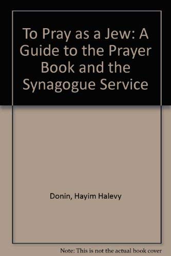 To Pray As A Jew: A Guide To The Prayer Book An... 0465086403 Book Cover