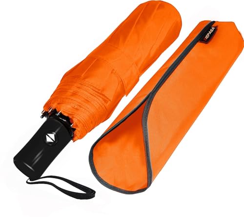 Image of SIEPASA Umbrella for Men - Automatic Large Size Foldable Umbrella with Travel Cover for Man and women - 3 fold Windproof umbrella