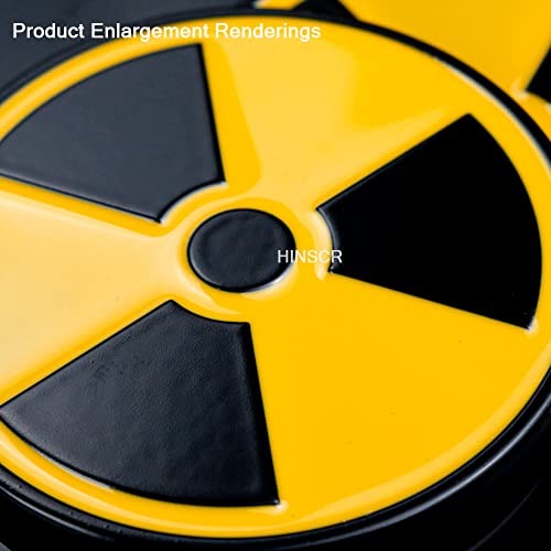 Hinscr Nuclear Radiation Danger Sign 3D Metal Car Emblem Decal Resi Dent Ev Il Radiation Hazard Warning Badge Self-Adhesive Sticker For Car Motorcycle #TOP6