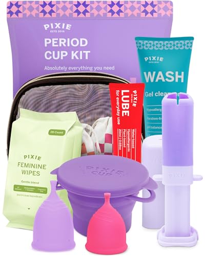 Pixie Menstrual Cup Kit - Best Period Cup Starter Kit for Feminine Care - Proven to Be What You Need...