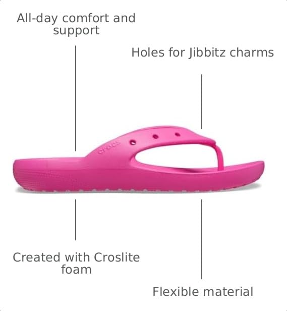 Image of Crocs Unisex Adult Classic V2 Flip Flops | Casual Sandals