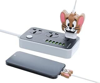 شاحن من جي باور متعدد التوصيلات، متوافق مع آيفون وأجهزة أندرويد والأجهزة الأخرى، مع واقي سيليكون وتصميم حماية قوي