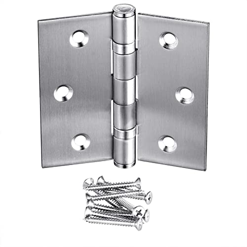10-Pack Door Hinges, Commercial 3.5" X 3.5" Security Exterior Stainless Steel Door Hinge Pins With Stainless Steel Screws #TOP1