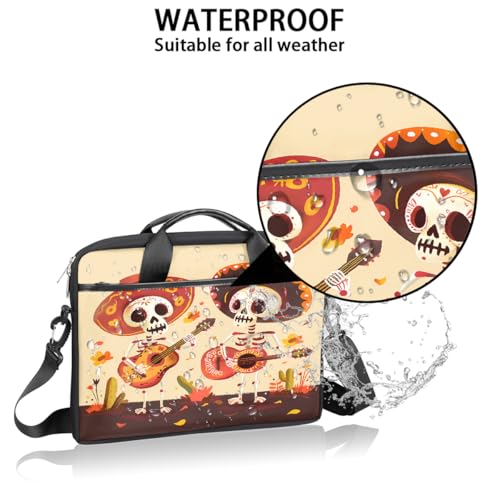 Bolso para portátil con diseño Mexican Skeletons para laptop 15'' miniatura 3