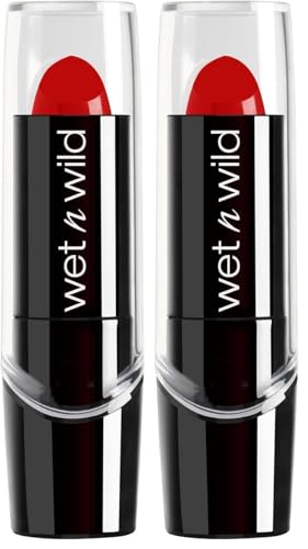 Image of wet n wild Silk Finish Lipstick, Hydrating Rich Buildable Lip Color, Formulated with Vitamins A, E, & Macadamia for Ultimate Hydration, Cruelty-Free & Vegan - Hot Red, 1 Count (Pack of 2)