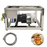 KUIOPNET Cam Rotor Pump, 6-10L/Min Rotary Lobe, for Honey Syrup and Viscous Liquids, Adjustable Speed, 60RPM, Food Grade Stainless Steel, 3 M Pipe Included