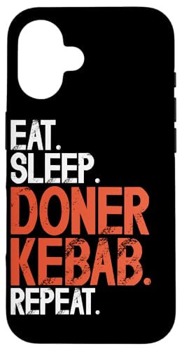 Eat Sleep Doner Kebab Repeat Funny Food Lover Carcasa para iPhone 16