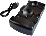 Compatible/Replacement PS3 Controller Charger Station 2 in 1 with LED Light Indicator, Charging Cable, Charging Dock for PlayStation 3 PS3 Dual Controller and Move Controller