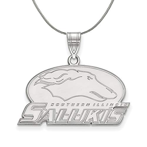 The Black Bow Sterling Silver Southern Illinois U. Medium Necklace - 20 Inch