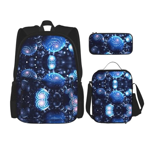 Spiritual Art Print 3 Piece Set Backpack, Lunch Bag, Pencil Case, Cute Sturdy For College And Travel