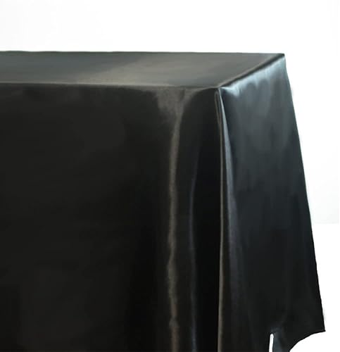 Mantel rectangular de satén superpuesto para banquete de boda, tapete para mesa de comedor para el hogar, Navidad, Halloween, cumpleaños, color