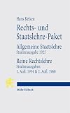 Rechts- und Staatslehre-Paket: Reine Rechtslehre - Reine Rechtslehre (Studienausgabe der 2. Auflage 1960) - Allgemeine Staatslehre