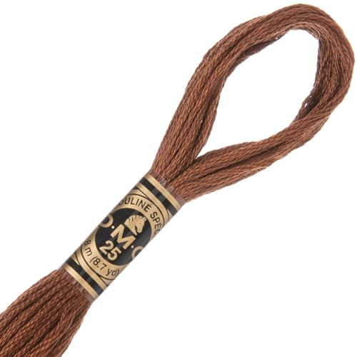 Image of Hobby Lobby DMC Cotton Embroidery Floss - 801 Dark Coffee Brown, Set of 12