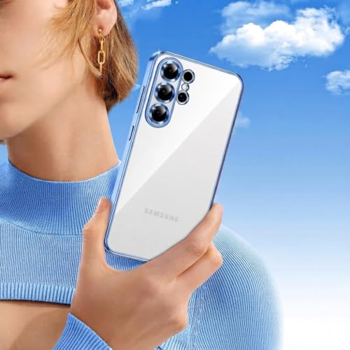 Image of VONZEE Clear Logo Electroplating Transparent Case for Samsung S26 Ultra 5G, Magnetic Plating Electroplate TPU Cover, Individual Camera Protection for Each Lens - Sierra